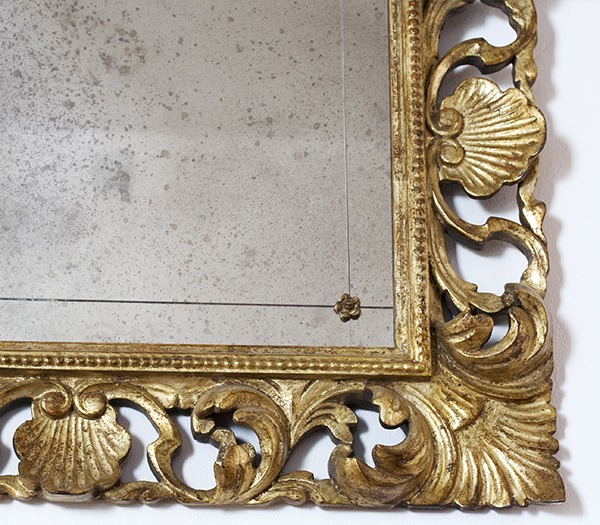 handmade antique mirrors showcased with a gold carve frame