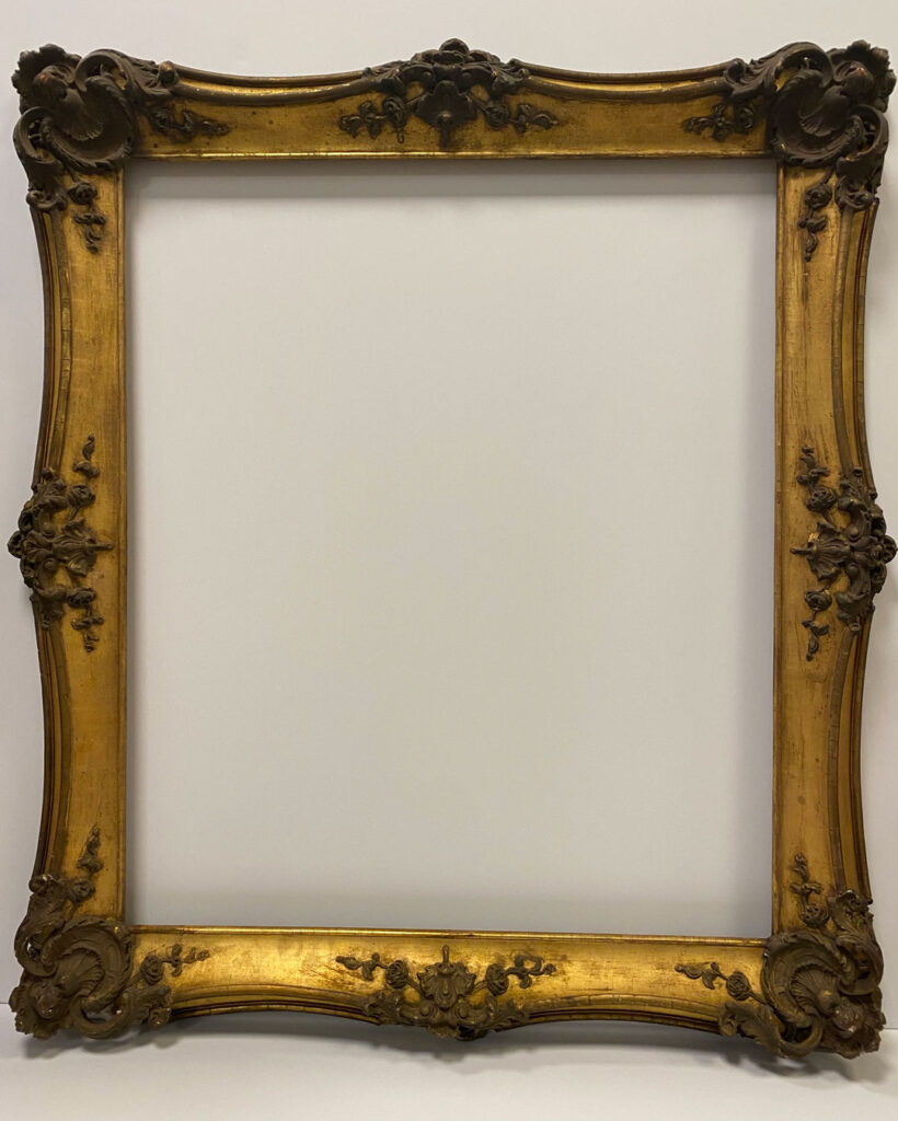 Before treatment Restoration studio Furniture repair Antique conservation Gold frames Gilded frame repair Picture frame restoration Chicago Artmill Group Armand Lee Artifact services Custom framing chicago Chicago Schiller park Arlington heights North shore furniture The Repair Shop Chicago Gilt Gold leaf Ornate frame repair