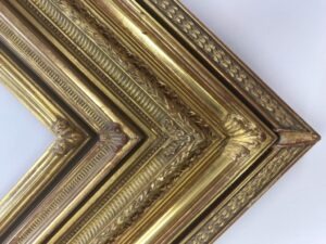 Hand-carved ornamental gold leaf frames